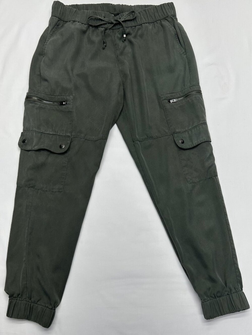 Banana Republic Tencel Cargo Joggers PS Olive Green Casual Athleisure